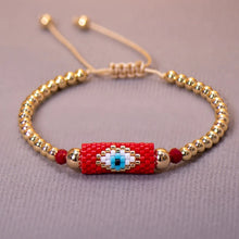 Load image into Gallery viewer, Woven Evil Eye Bracelet Handmade Bohemian Bead Ladies Boho Style Summer Pink For Women Fashion Jewelry Men Ibiza Personalized Braided Rvs Colored Thread Aesthetic Lgbt Turkish Lucky Protection Against Gift