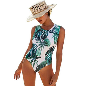 Sexy One Piece Backless Sunscreen Swimsuit