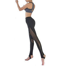 Load image into Gallery viewer, High Waisted Yoga Pants for Women Mesh Patchwork Elastic Sports Leggings