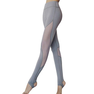 High Waisted Yoga Pants for Women Mesh Patchwork Elastic Sports Leggings