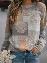 Load image into Gallery viewer, Color Matching Splicing Round Neck Color Matching Long-sleeved Sweater