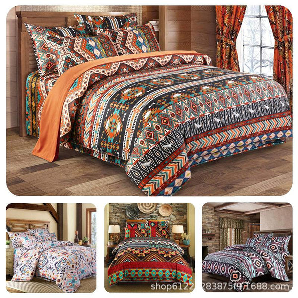 Hot Bohemian Four-piece Set New National Style Size Bedding.