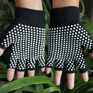 Yoga Gloves Fitness Lady Non-slip Professional Glove Sports Exercise Training Half Fingers Woman Cotton Mittens