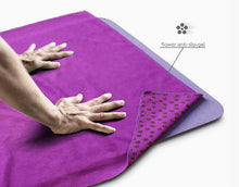 Load image into Gallery viewer, Widened and Thickened Yoga Blanket Non Slip Yoga Cloth Fitness Mat Blanket Sweat Absorbing Towel Mat Machine washable