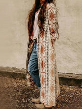 Load image into Gallery viewer, New Printed Long Sleeve Long Knit Jacket
