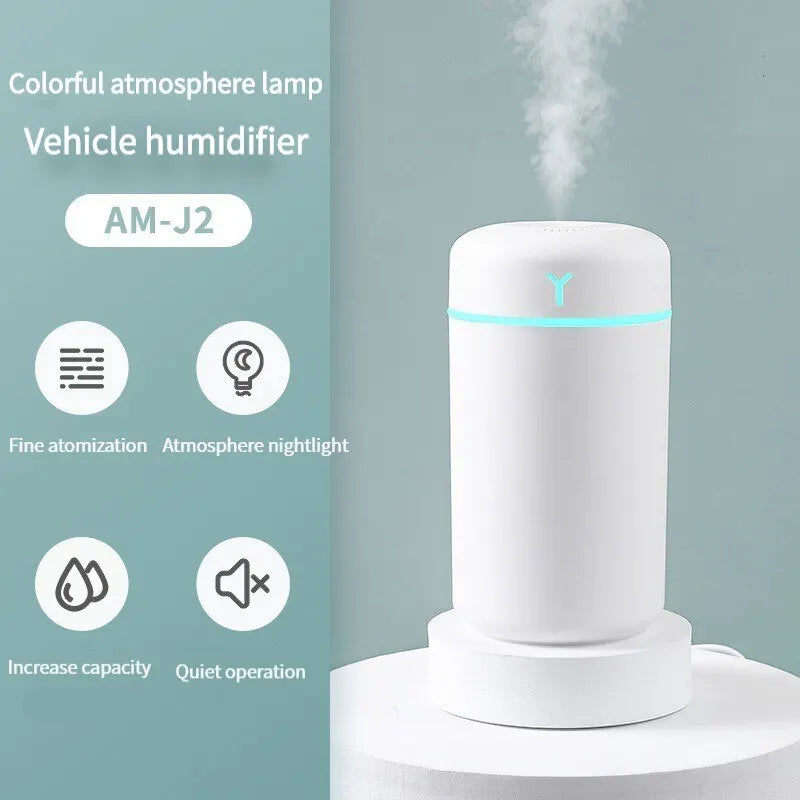 1 PCS Portable 390ml Air Humidifier Aromatherapy Humidificador For Home Car USB Sprayer With LED Color Night Lamp Purifier