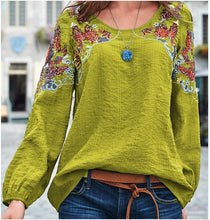 Load image into Gallery viewer, New Spring/Summer Casual Loose fitting Women&#39;s Embroidered Ethnic Style Top