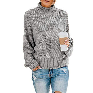 Women Fall/winter New Loose Turtleneck Pullover Plus Size Sweater
