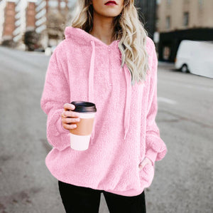 Winter Women Multi-color Hoodie Sweater Coat Outwear