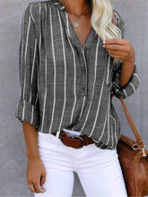 Load image into Gallery viewer, Simple Fashion Printed Striped Shirt Woman