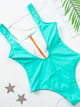 Load image into Gallery viewer, 2023 New Sexy Zipper One Piece Swimsuit Women Solid Swimwear Bodysuit Swimsuit Push Up Monokini Bathing Suit Summer Beachwear XL