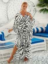 Load image into Gallery viewer, 2023 Sexy Zebra Striped Bikini Cover-ups Casual Autumn Winter Side Split Beach Dress Women Beach Wear Swim Suit Cover Up Q1297