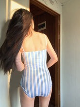 Load image into Gallery viewer, New Striped One-piece Swimsuit Women&#39;s Simple Ins Style Strapless Girls&#39; Hot Spring Swimsuit