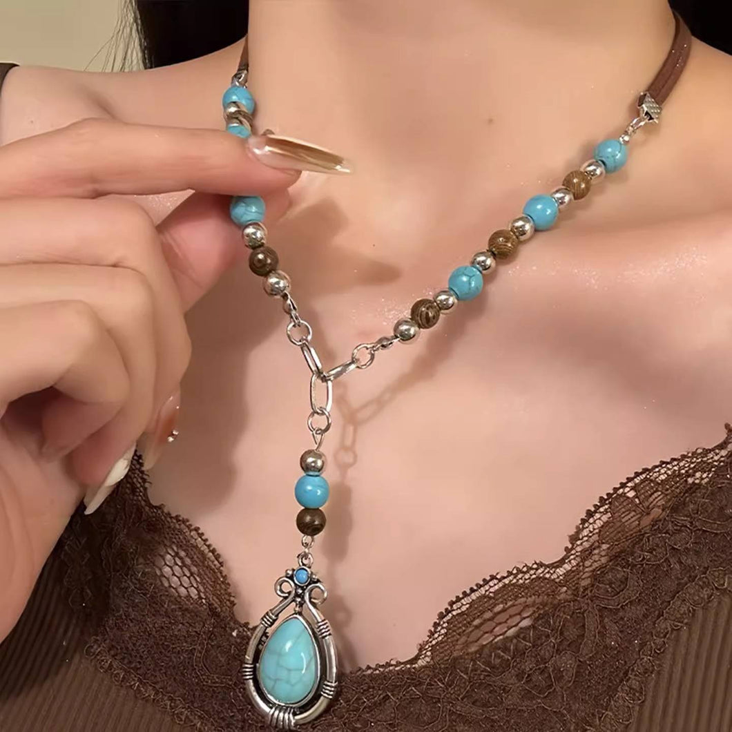 Bohemian Ethnic Style Necklace Design Sense Multi-layer Stacked Collarbone Chain