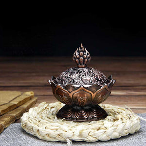 Antique Alloy Copper Tower Aromatherapy Burner, Sandalwood Burner, Lotus Incense Burner