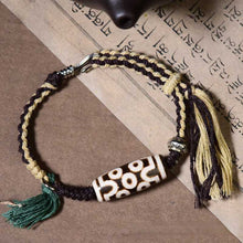 Load image into Gallery viewer, Tibetan Nine Eyed Tianzhu Hand Rope Tianzhu Vintage Ethnic Style Handwoven Jewelry