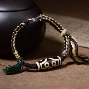 Tibetan Nine Eyed Tianzhu Hand Rope Tianzhu Vintage Ethnic Style Handwoven Jewelry