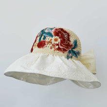 Load image into Gallery viewer, Embroidered Sun Hat Female Summer UV-proof Shell Shading Empty Top Cover Face Sun Hat