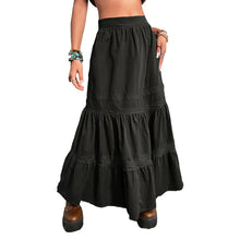 Load image into Gallery viewer, 90s Vintage Green Pleated Skirts Korean Fashion Holiday Boho High Waist Long Skirts Retro Y2K Fairycore Cute Lace Trim Clothes