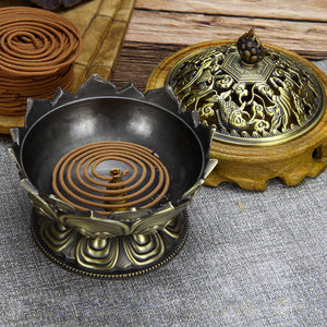 Antique Alloy Copper Tower Aromatherapy Burner, Sandalwood Burner, Lotus Incense Burner