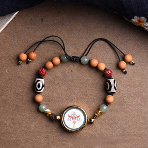 Tibetan Zakiram Thangka Pendant Hand-painted Thangka Five-way God of Wealth, Eye-catching and Multi-treasure Bracelets for Men and Women.