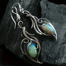 Load image into Gallery viewer, Bohemian Opal Dangle Earrings - Elegant Silver Plated Jewelry ForHolidays and Special Occasions