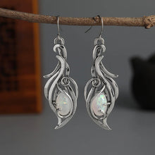 Load image into Gallery viewer, Bohemian Opal Dangle Earrings - Elegant Silver Plated Jewelry ForHolidays and Special Occasions