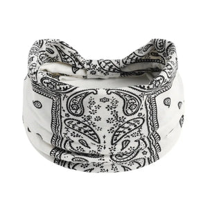 Bohemian Style Elastic Hair Bands Yoga Headband Women Headwear Print Vintage Cross Unisex Scrunchies Hair Accessories