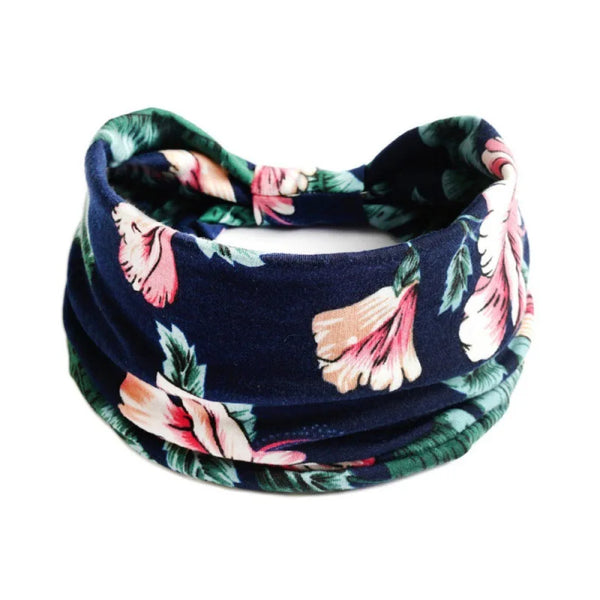 Bohemian Style Elastic Hair Bands Yoga Headband Women Headwear Print Vintage Cross Unisex Scrunchies Hair Accessories