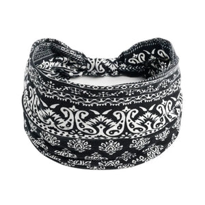 Bohemian Style Elastic Hair Bands Yoga Headband Women Headwear Print Vintage Cross Unisex Scrunchies Hair Accessories