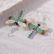 Load image into Gallery viewer, Bohemian Style Vintage New Unique Embroidery Creative Cute Dragonfly Pendants for Women Personalized Fun Drop Earrings Jewelry