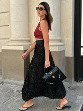 Load image into Gallery viewer, Bornladies Winter Red Fashion Long Petal Skirt Women&#39;s Design Inspired Evening Gown Elegant Lady Unique High Waisted Skirt
