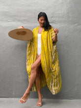 Load image into Gallery viewer, Fitshinling Summer Vintage Kimono Swimwear Halo Dyeing Beach Cover Up With Sashes Oversized Long Cardigan Holiday Sexy Covers