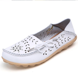 Flat Shoes Women Breathable Leather Loafers Women Casual Shoes Slip On Moccasins Zapatos Para Mujeres Comfortable Flats Female