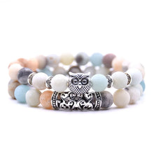 Load image into Gallery viewer, Owl Bracelet Jewelry Stone Bracelets Men Women Pulseira Masculina Feminina Bileklik Pulseras Mujer Bijoux Armband set