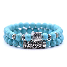 Load image into Gallery viewer, Owl Bracelet Jewelry Stone Bracelets Men Women Pulseira Masculina Feminina Bileklik Pulseras Mujer Bijoux Armband set
