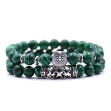 Load image into Gallery viewer, Owl Bracelet Jewelry Stone Bracelets Men Women Pulseira Masculina Feminina Bileklik Pulseras Mujer Bijoux Armband set