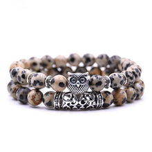 Load image into Gallery viewer, Owl Bracelet Jewelry Stone Bracelets Men Women Pulseira Masculina Feminina Bileklik Pulseras Mujer Bijoux Armband set