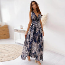 Load image into Gallery viewer, M XL Floral Summer Dress for Women Clothing 2024 Bohemian Loose Beach Sundress Midi Skirt Female Holiday Maxi Dress Vestido Robe