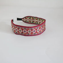 Load image into Gallery viewer, Vintage Ethnic Style Cotton and Linen Embroidery Floral Garland Pattern Fabric Lace Exquisite Headband Bohemian Headdress Head Buckle