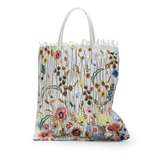 Load image into Gallery viewer, New Mesh Full Hand Embroidered Flower Shoulder Bag Handheld Lace Tote Bag Art Antique Bag