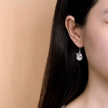 Load image into Gallery viewer, 925 Silver Needle White Jade Retro Ruyi Ping An Buckle Personalized Koi Fish Ladies Earrings