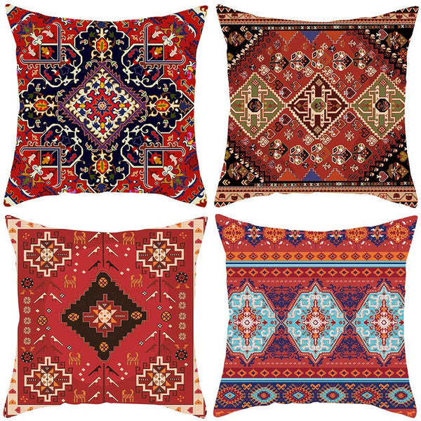 Retro Bohemi Dutch Velvet Square Pillow Cover Cushion Car Sofa Bed Sleeping Throw Pillow Customization
