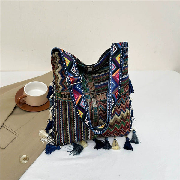 Tibetan Ethnic Style Bag Large Capacity Bohemian Shoulder Messenger Bag