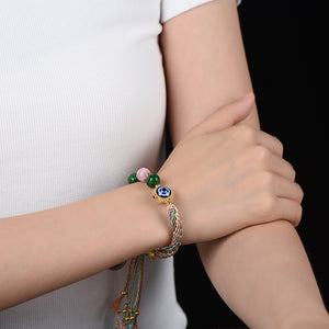 Tibetan Hand Rope, Fragrant Gray and Glazed Bracelet, God of Wealth Tangkagawu Box Hand Rope, Hand-woven Tibetan Hand Rope for Men and Women