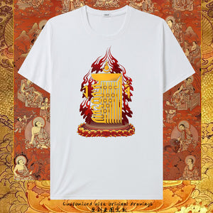 Short Sleeve Pure Cotton T-shirt Ten Phase Free Printing Loose T-shirt
