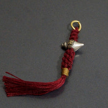 Load image into Gallery viewer, 925 Sterling Silver Cotton Tassel Hanging Accessories Cotton Rope Tibetan Hanging Accessories