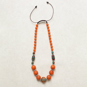 Tibetan Jewelry Necklace, Nepalese Necklace, Tibetan Xizang Beeswax Necklace