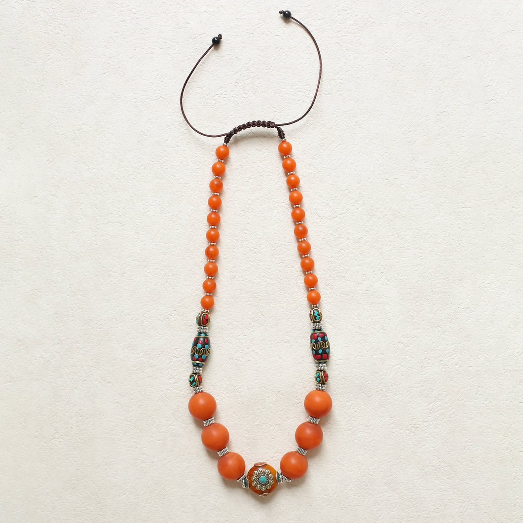 Tibetan Jewelry Necklace, Nepalese Necklace, Tibetan Xizang Beeswax Necklace