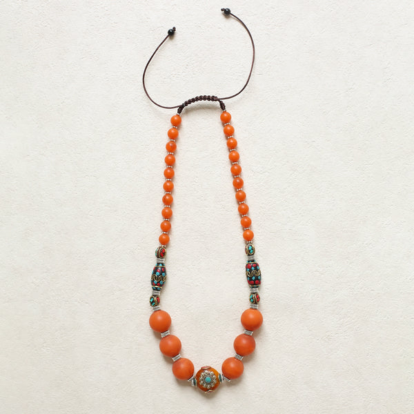 Tibetan Jewelry Necklace, Nepalese Necklace, Tibetan Xizang Beeswax Necklace